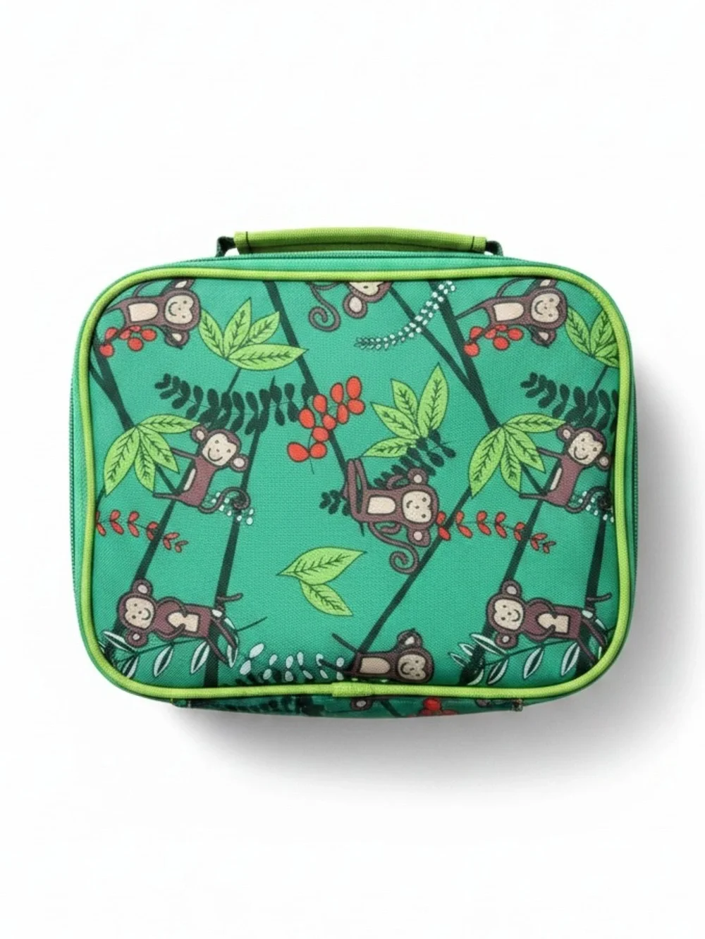 Cheeky Kids Monkey Jungle Insulated Lunch Box Cooler School Snack Bag Green O/S